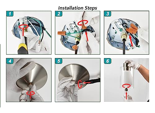 Ntsunxeko Pendant Light Contemporary Mini Pendant Lighting Adjustable Single Pendant Hanging Light For Kitchen Island Dining Room With Clear And White Glass In Brushed Nickel #TOP7