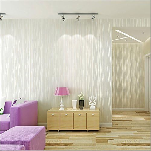 KeTian Modern Fashion Classic Flocking Plain Stripe Curve Nonwoven