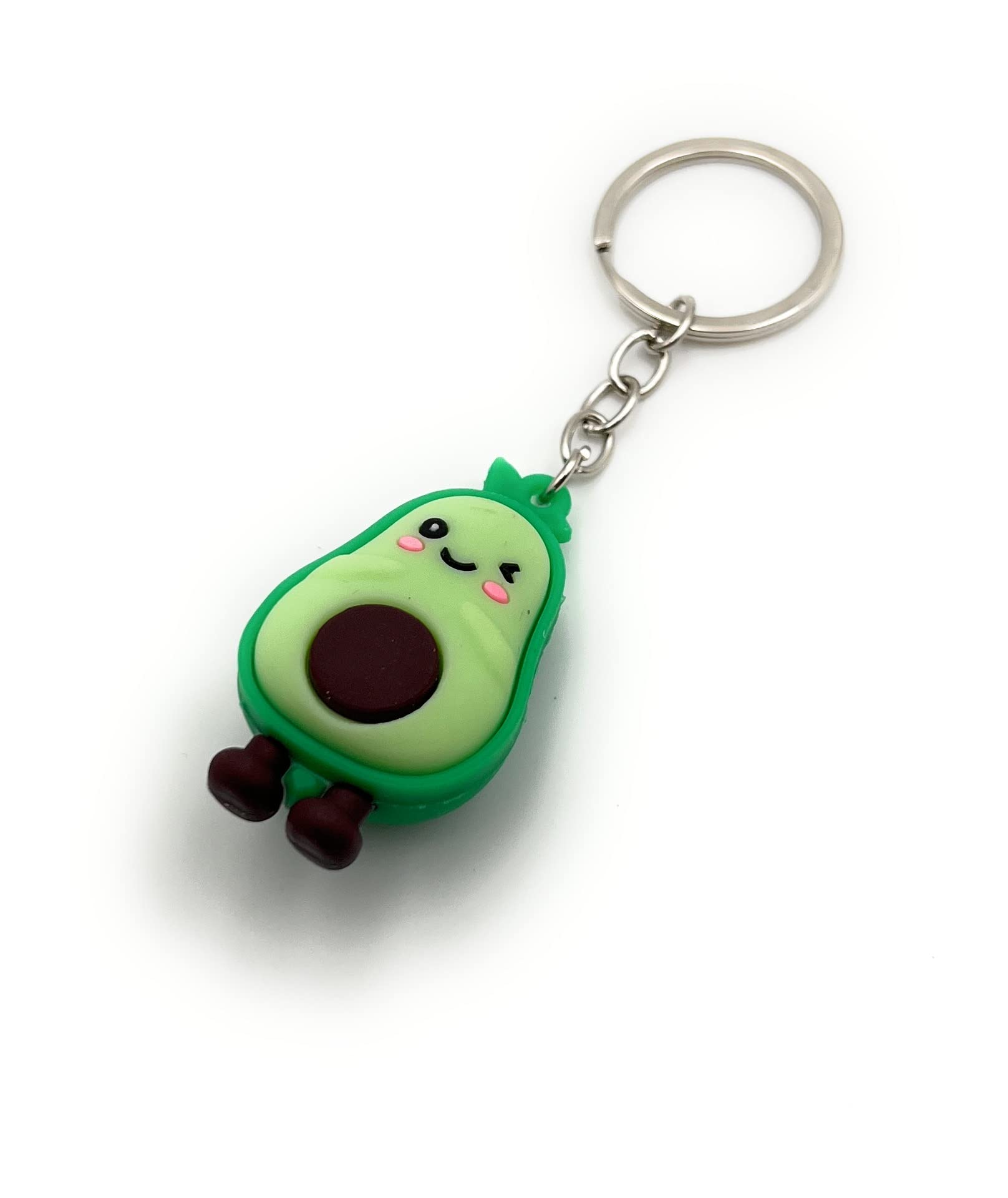 H-Customs avocado cute wink fruit keychain pendant green