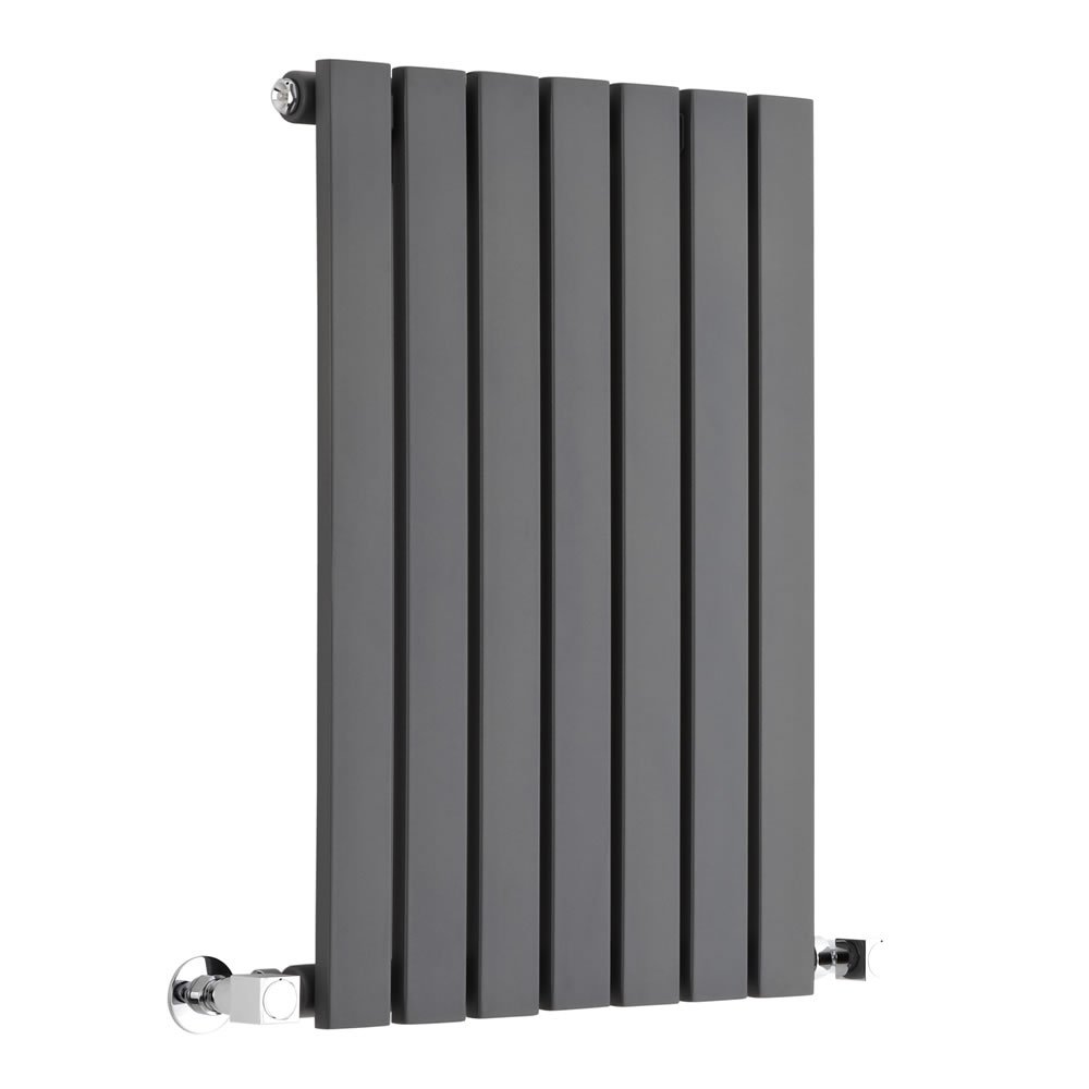Milano Anthracite Capri Horizontal Single Flat Panel Radiator - 635Mm X 413Mm