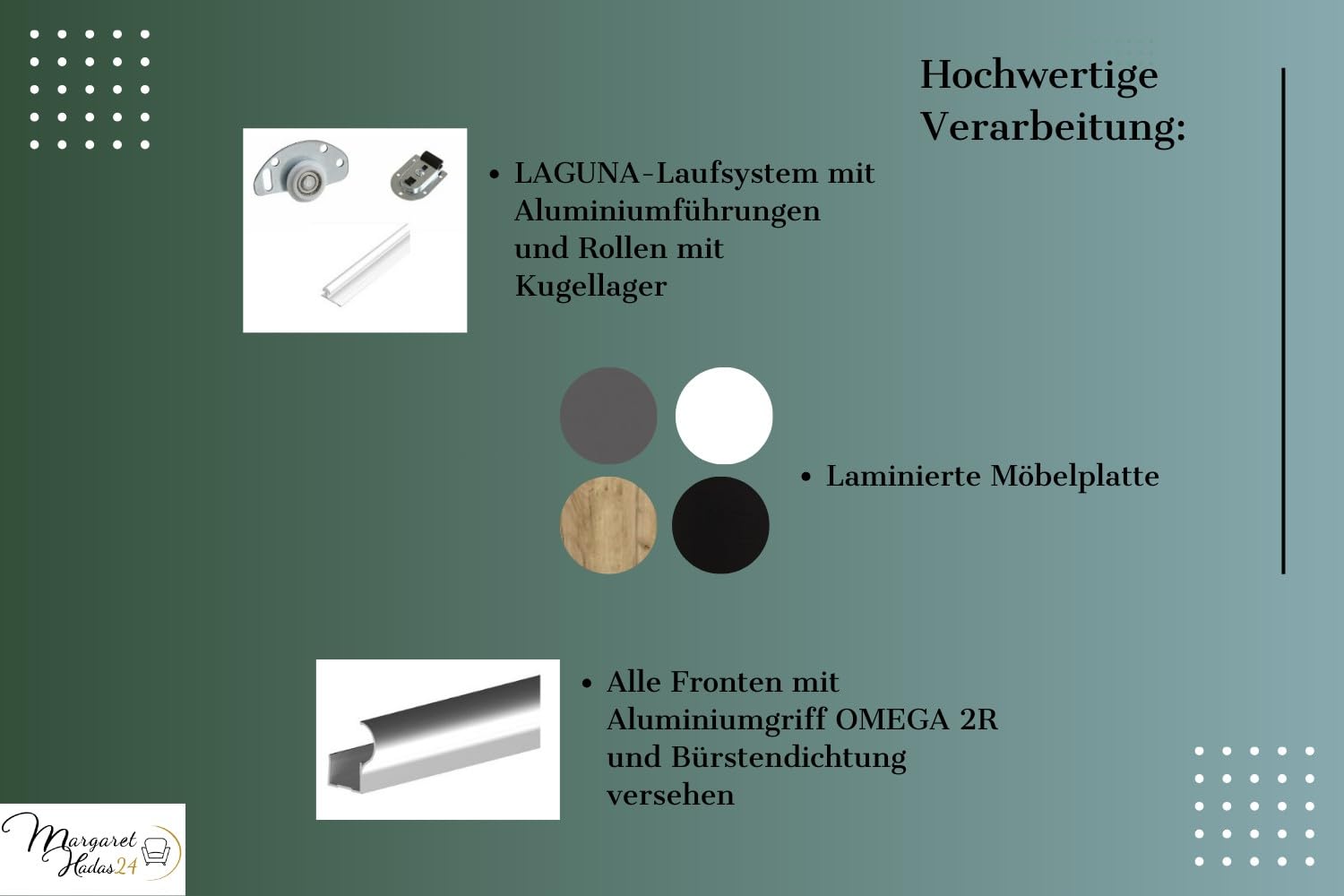 Kleiderschrank Samantha 150cm, Schwebetürenschrank mit Spiegel und Sprossen, Schlafzimmerschrank, Garderobenschrank, Kleiderstange, Regalfächer, moderner Mehrzweckschrank, grau