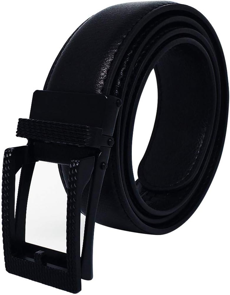 Ratchet Leather Belts for Men, Mens Genuine Leather Belt with Automatic Buckle Elegant Gift Box,Fashion Duarable Dress Belt fits for Waist Size 28" to 40"(BT6)