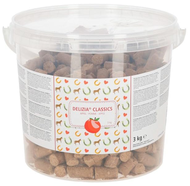 Delizia Dados de recompensa Classic, alimento para Caballos, suplemento, 3 kg/Cubo, Manzana, Caballos, minerales, vitaminas