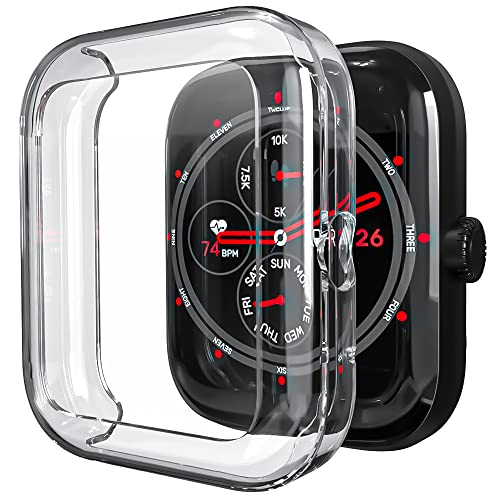 Image of Sounce Watch Case Compatible for Boat Wave Style Tempered Glass Screen Protector,HD Clear Touch Sensitive Ultra Thin TPU Protective Cover - (Transparent)