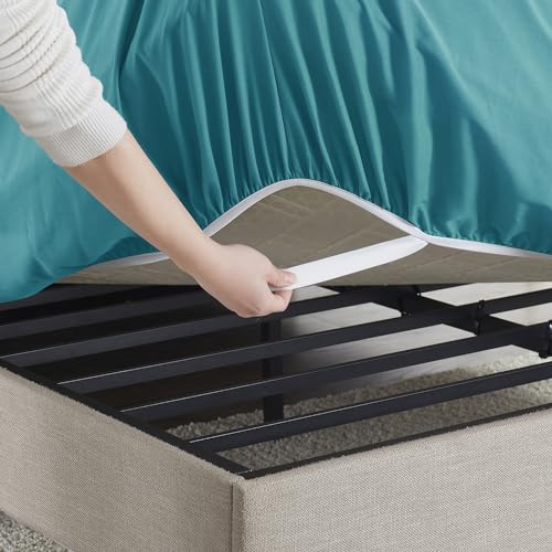 Image of Hearth & Harbor Extra Deep Pocket Full Fitted Sheet - Fits 18 to 24 Inch Mattress - Ultra Soft 1800 Microfiber, Wrinkle-Free & Breathable - Hotel Luxury Fitted Sheet Only, Teal