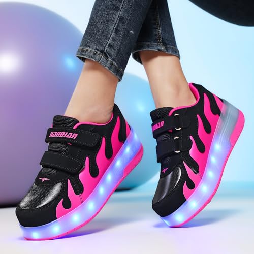 Ufatansy Kids Roller Skate Shoes with LED Lights & USB Charge