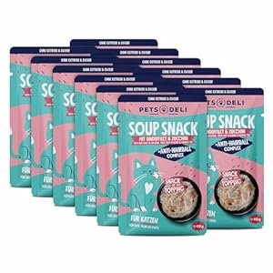 Pets Deli Katzensuppe Rind Anti-Haarball 12 x 40g
