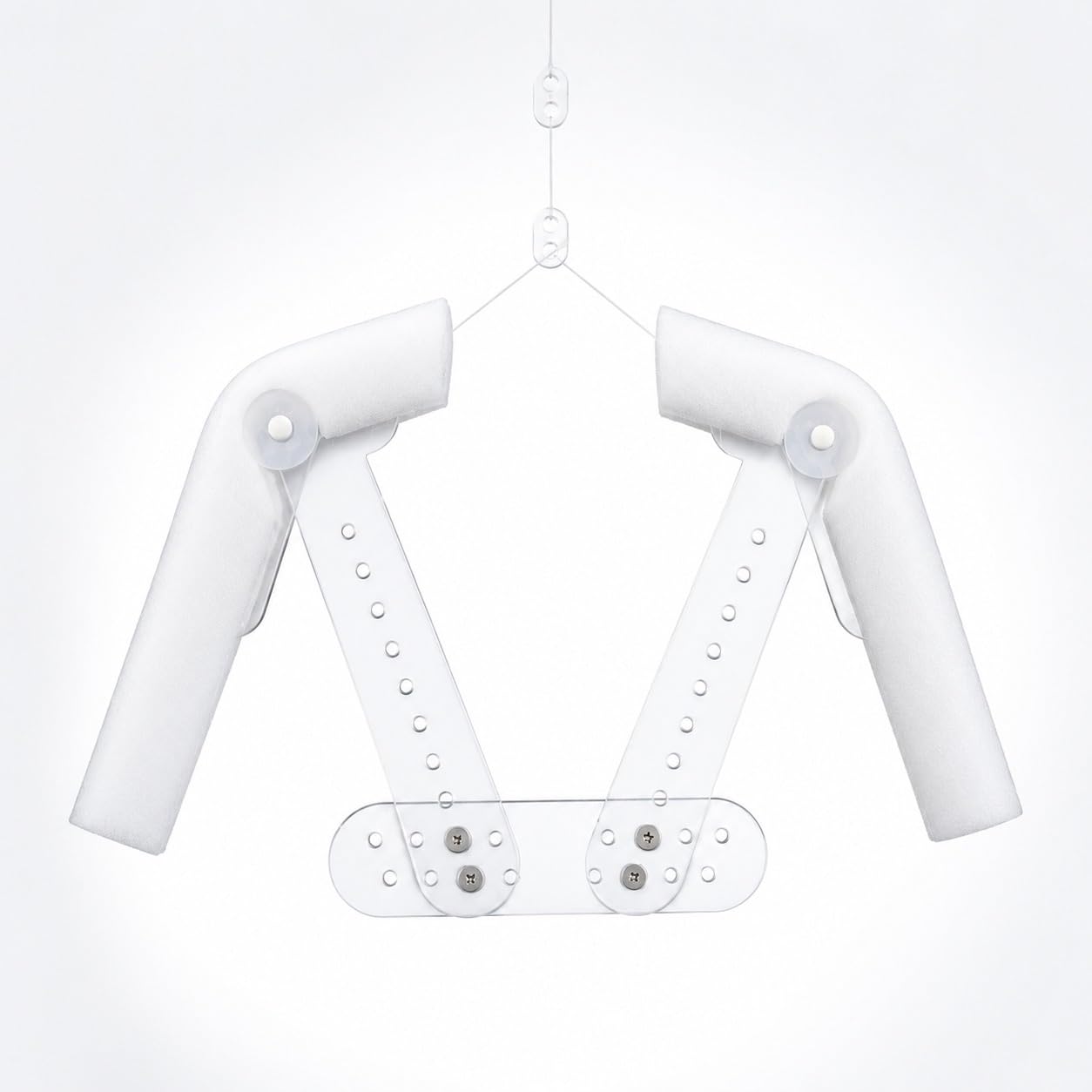 Acrylic Clear Adjustable Mannequin Hanger, Invisible Foldable Dress Form, Clothing Display Stand for Boutique, Closet, Photoshoot, Exhibitions