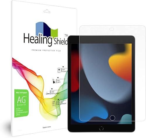 Miniatura 4 de Muellery Healingshield - Protector de pantalla oleofóbico AFP transparente compatible con Apple iPad 2021 de 10.2 pulgadas de 9 generación