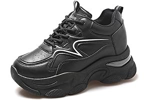 New: Women's Platform Sport Sneaker Trainers Lace Up Fashion Increased Bottom Shoes