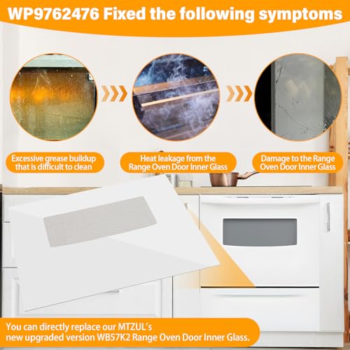 Image of UPGRADED WP9762476 Outer Oven Door Glass Compatible with Estate Whirlpool Range Door Glass Parts 29.5 inch x 20 inch Stove Outer Glass Door Panel Replacement SF385PEG SF377PEG RF386PXG SF325PEG SF315PEG