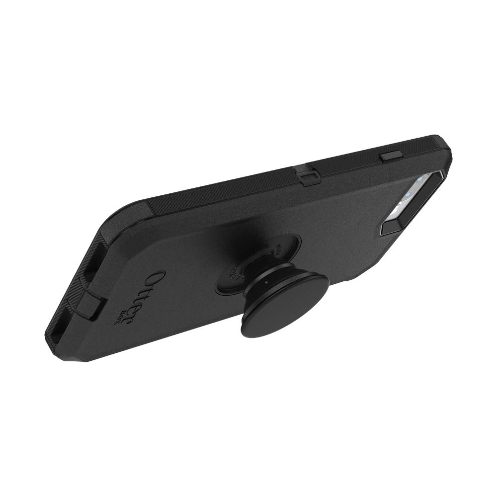 Otter + Pop for iPhone 7+ and 8+: OtterBox Defender Series Case with PopSockets Phone Grip and Phone Stand, PopGrip, Collapsible, Swappable Top, BlackBlack