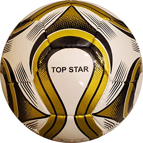 Soccer Ball - Hand Stitched Size 4 - Training Ball - Synthetic L-150 Shine - Top Star Soccer Ball #TOP5