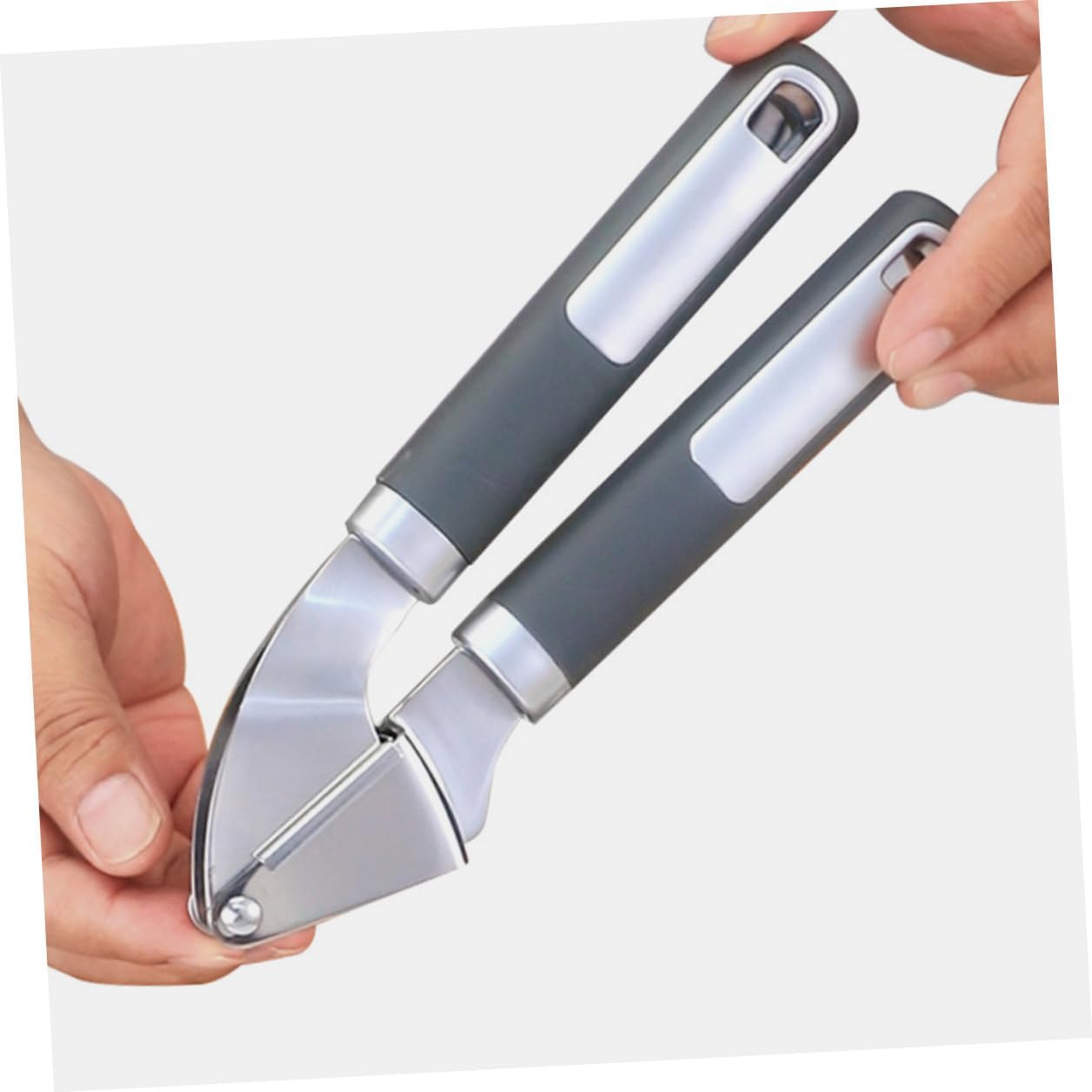 SHOWERORO Manual Stainless Steel Garlic Press Garlic Crusher Kitchen Tool Handheld for Home Cooking and Food Preparation
