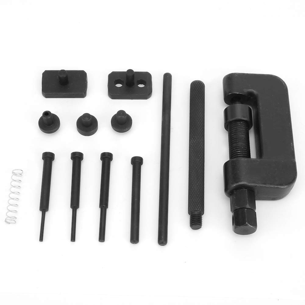 Interruttore a catena, strumento per catena, set di strumenti manuali per rivettatura per rottura catena del motociclo, kit di strumenti di riparazione per rivettatura a collegamento divisore per bici