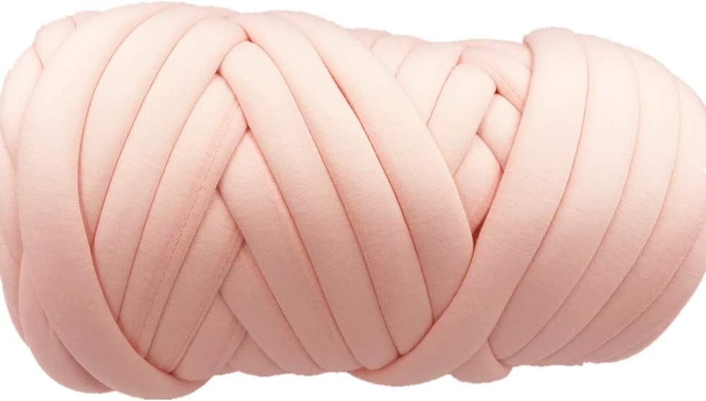 73oz Super Soft Chunky Yarn, Baby Pink 1.2inch Thick Cotton