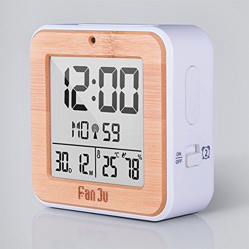 mewmewcat Mini Relógio Digital Portátil com Temperatura Data de Exibição de Tempo Bom Multifuncional