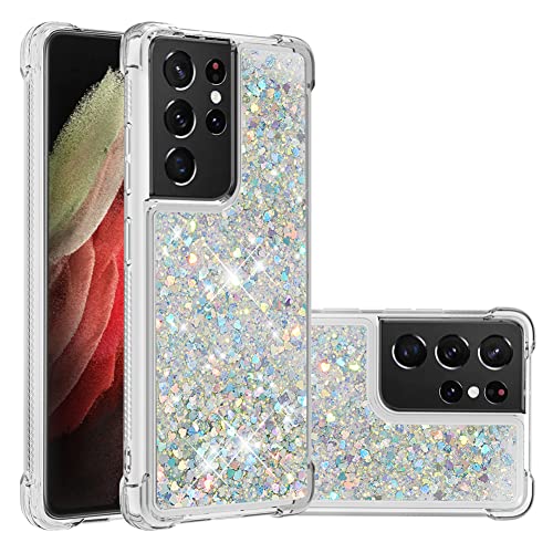 Coque Samsung S21 Ultra antichoc transparente silicone souple paillette
