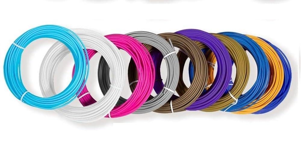 3D Pen Filaments PLA Material Filament (1.75mm Thick) 5 Meter Each (Set of 10)-image-43