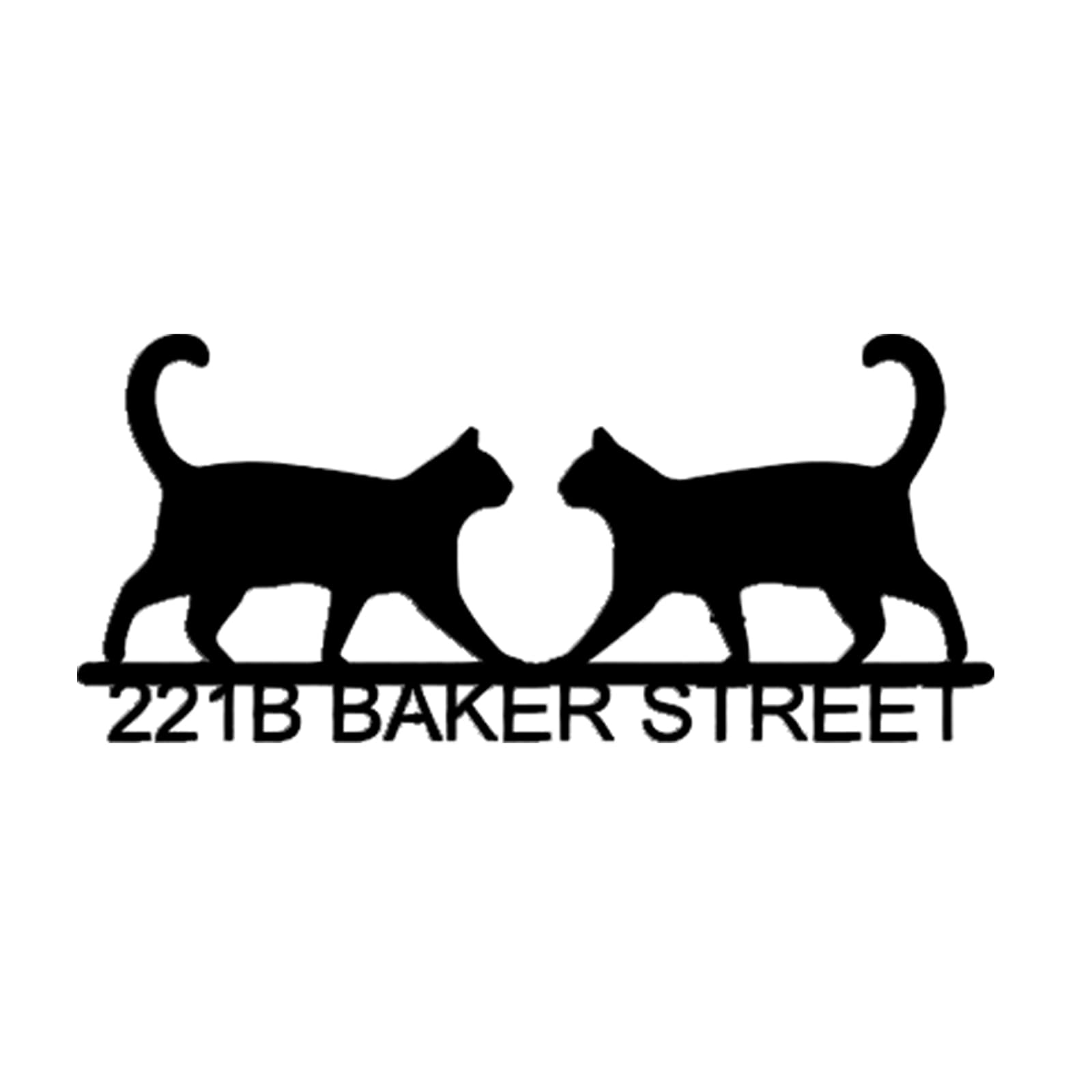 Walking Cat House Number Custom Cats Metal House Numbers Sign Personalized House Numbers for Outside Address Number Plaque and Street Name Plaque