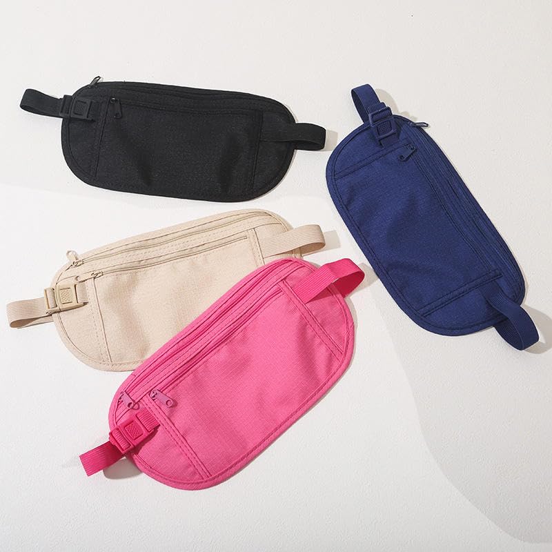 Podróżna saszetka biodrowa dla kobiet mężczyzn Bezpieczeństwo Pasek na pieniądze Etui paszport Running Fanny Ukryty portfel Torba klatkę piersiową telefon(4 Color)