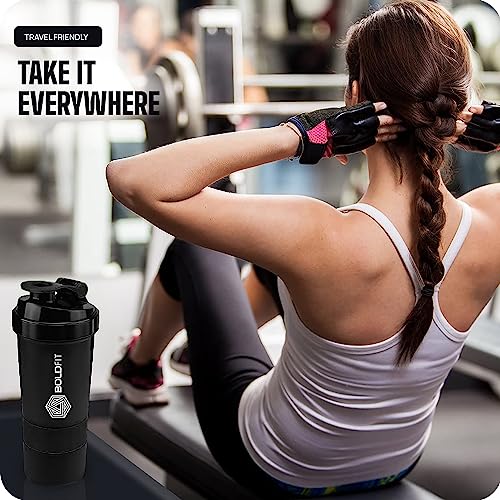 Boldfit Spider Gym Shaker Bottle, Shakers for Protein Shake with 2 Storage Compartment Gym protein shaker for workout (High Density Polyethylene,... - Image 5