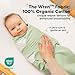3-Pack Organic Swaddles for Newborns, Baby Sleep Sacks 0-3 Months - Baby Swaddle Wrap, Newborn Wearable Blanket, Infant Sleep Sack for Girls, Boys, Soft & Snug, Large Hook & Loop Closure (Ripple)