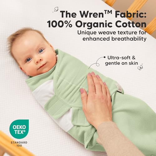 Image of 3-Pack Organic Swaddles for Newborns, Baby Swaddles 0-3 Months (Ripple) | Newborn Swaddle Sleep Sacks, Soft Cotton, Infant, Baby Swaddle Wraps, Girls, Boys, Large Hook & Loop Closure