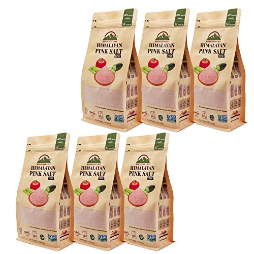 Himalayan Chef Pink Himalayan Salt - Gourmet Pure Crystal, Bulk Salt- 1 lb (Pack of 6)