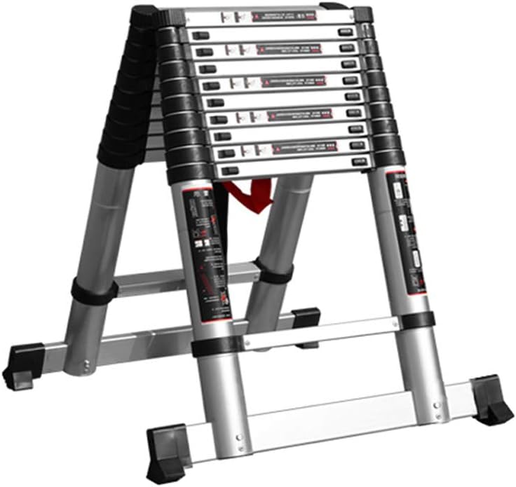 Aluminum Telescopic Extension Ladder Multi-Use Telescoping Ladder 330 Pound Capacity (Size : 3.8m)