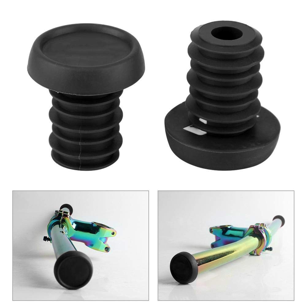 Tappi Manubrio Bici In Gomma 22,2 Mm – Antiscivolo, Leggeri, Elastici, 1 Paio Nero, Per Mountain Bike E Scooter Urbani