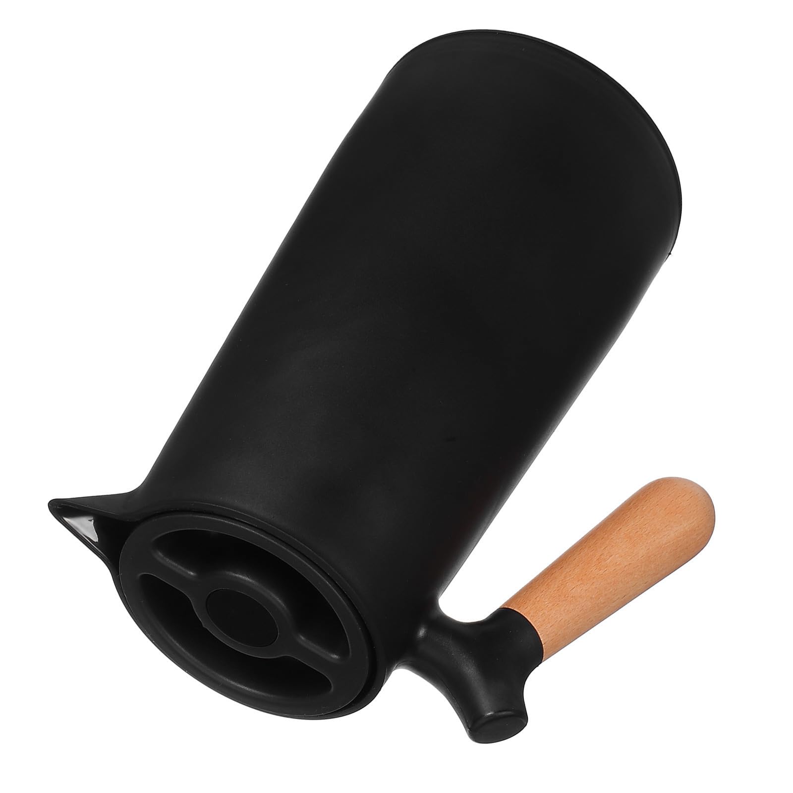 PRETYZOOM Botella Térmica Aislada de 1 Litro Asa de Madera Negro