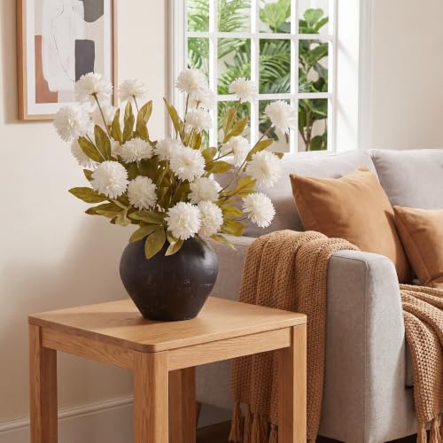 6 Stems Cream White Fake Mums Artificial Flowers  - image 7