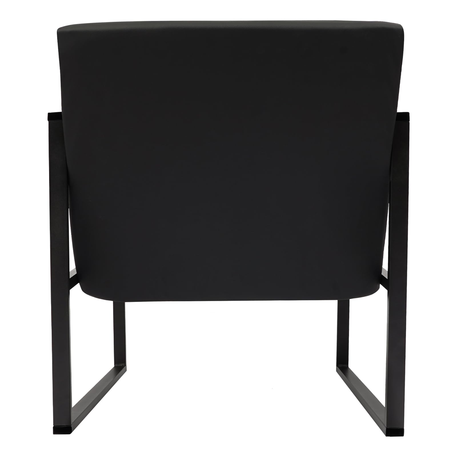 Sillón de salón moderno para el salón, sillón con cojín, diseño ergonómico, funda de piel sintética, cojín de espuma gruesa, marco de metal resistente a los arañazos, oficina, dormitorio, rincón de