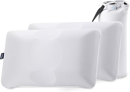 Almohadas de espuma viscoelástica, almohada ergonómica para aliviar el dolor para dormir, almohada cervical para el cuello con funda de almohada