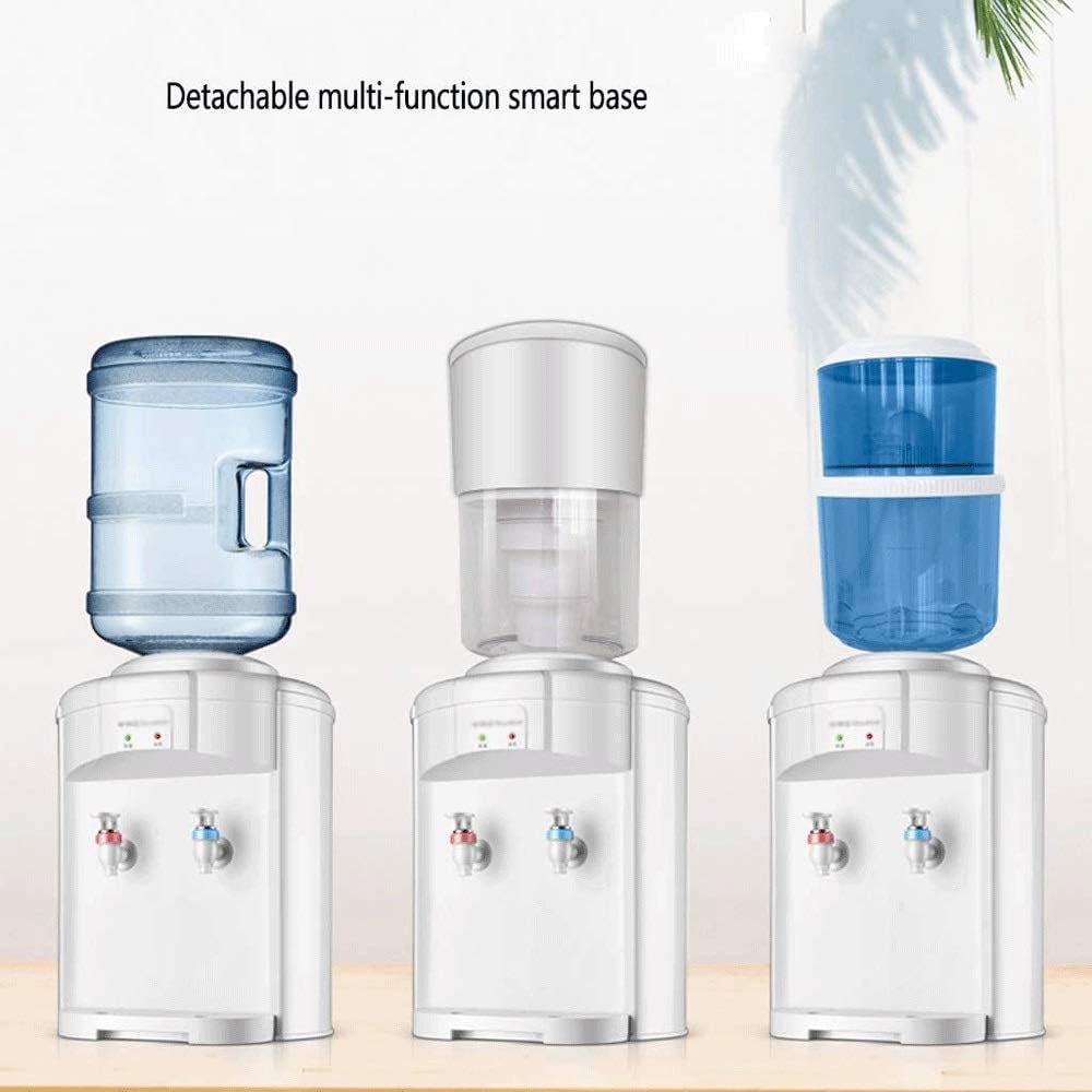 Mini Premium Hot/Cold Top Loading Countertop Water Cooler Dispenser-Hot Cold Water Mini Water Cooler Dispenser Ideal for Home Office Use (Color : Gold Size : Ice Warm) (Ice Warm)
