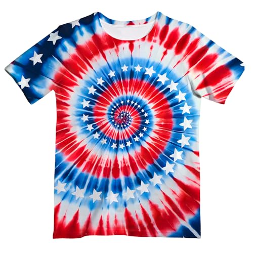 Image of Kids Neon Tie Dye Shirt for Boys Girls Tie-Dye T-Shirt Hippes Tshirt Senior Children Tee Size 6-16 Years Age