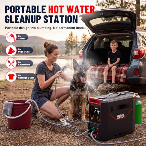 Calentador de Agua a Gas Propano Portátil para Ducha, Estación de Ducha Exterior Todo en Uno para Camping miniatura 2