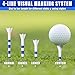Goashpeaot Pro Golf Tees 170 Pack– 4-Prong Reduces Side Spin & Low Friction | 3 Sizes Pack (3¼