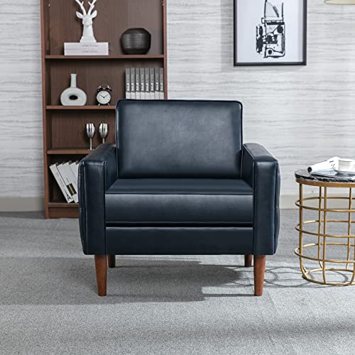Sillón tapizado tufted azul moderno miniatura 6