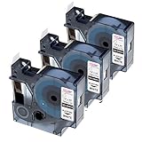 Anycolor Equivalent DYMO Standard D1 45013 Labeling Tape Compatible with DYMO LabelManager 160 280 420P PnP 360D 210D (Black Print on White Label Tape, 1/2