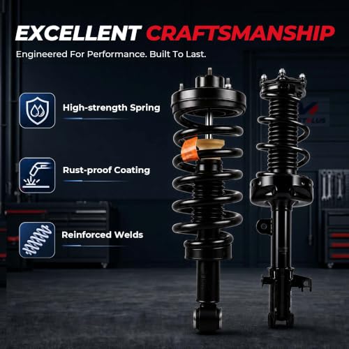 MOSTPLUS Rear Pair Complete Struts Spring Compatible for 2005 2006-2010 Kia Sportage 2005-2009 Hyundai Tucson Replaces 172221 172222 Left and Right Shock Coil Spring by MOSTPLUS - Used condition - Image 3