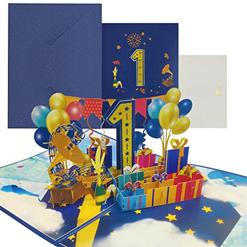 Tarjeta desplegable 3D, tarjeta de 18 aniversario, tarjeta de cumpleaños de gramófono con globo, día de Acción de Gracias, día de la madre, día de San Valentín, regalo de cumpleaños para hombres,