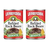 La Preferida Refried Black Beans, Creamy, Classic Mexican Side Dish, Ready-to-Eat 16oz. (Pack of 2)