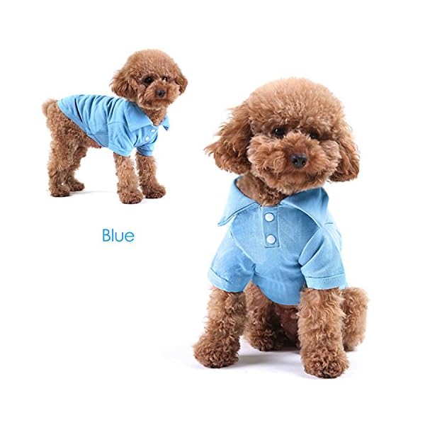 Kingmas 4 pack dog shirts pet puppy t-shirt clothes outfit apparel coats tops - image 6