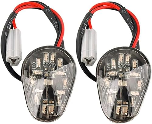 Miniatura 2 de 2 piezas de señal de giro de luz LED color ámbar empotradas para Yamaha YZF R1 R3 R6 R6S FZ6 FZ1 FZ Fazer FZ6R FZ07 FZ8 FZ09 TMAX MT-07 MT-09 Lente