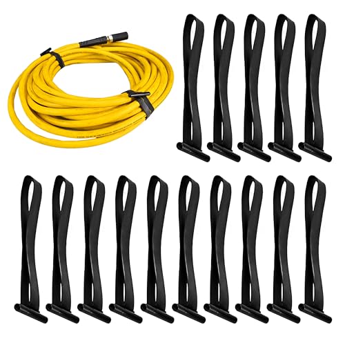 Image of Reusable Zip Ties 7 inch, 15-Pack - USA-Made Heavy-Duty Industrial Stretchable Fasteners - All-Weather Material, UV & Ozone Resistance - Wire Straps to Store Equipment & Declutter Garage by IDL Packaging