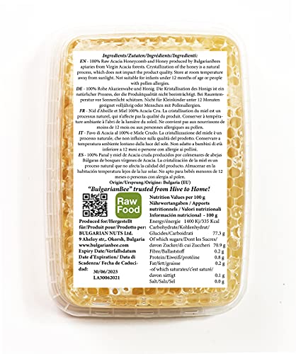700 g Rauwe Acacia Honingraat, Natuurlijk, Puur, Vers, Rechtstreeks uit de Bijenkorf, Handgemaakt, Absoluut Echt Product… - Image 4