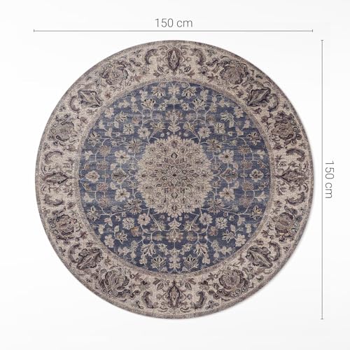 Tapis de sol PVC résistant à la rayure ø150 cm pour protéger salon et cuisine - 4