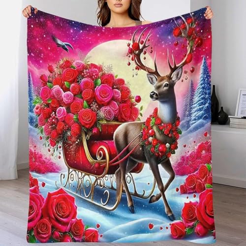Couverture de lit cerf chaude pour vos soirées cocooning